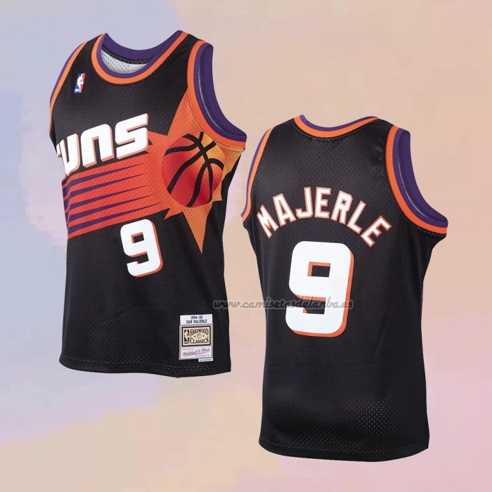 Camiseta Phoenix Suns Dan Majerle NO 9 Mitchell & Ness 1994-95 Negro